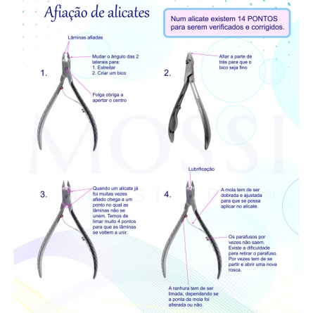 ALICATE PODÓLOGO PARA UNHAS ENCRAVADAS, PONTA FINA, 13cm